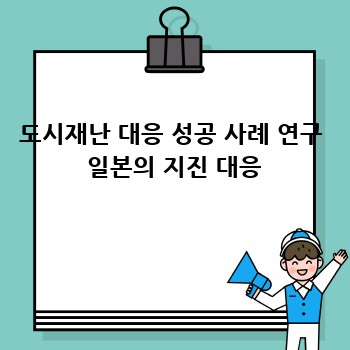 도시재난 대응 성공 사례 연구  일본의 지진 대응