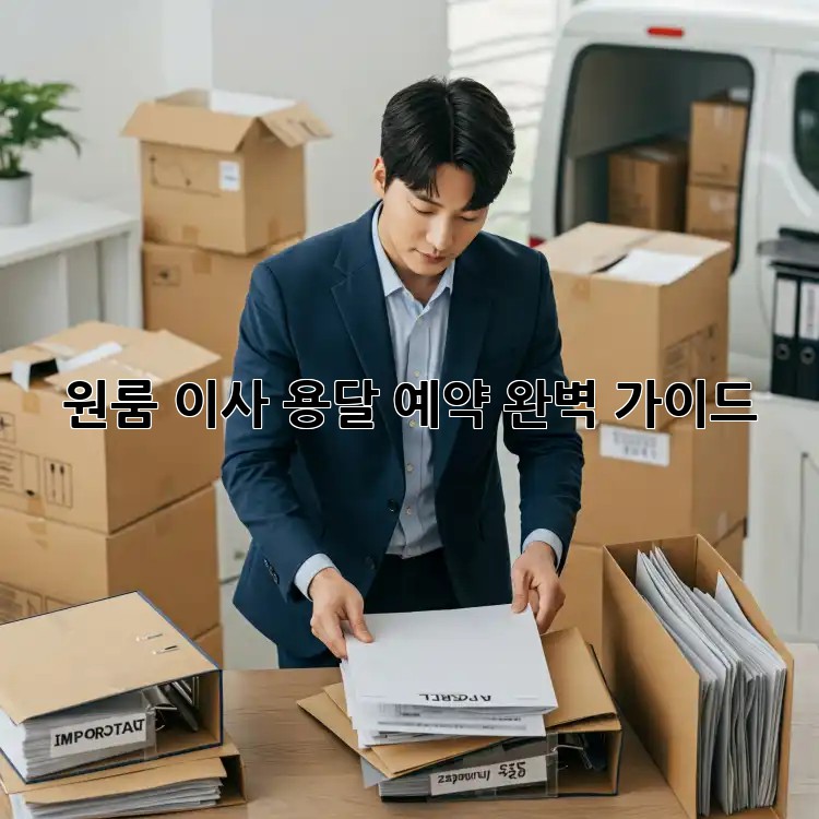 원룸 이사, 용달 예약 완벽 가이드!