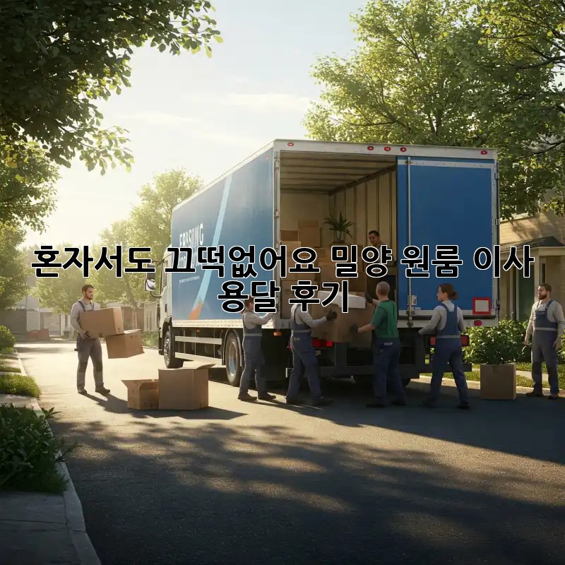 혼자서도 끄떡없어요! 밀양 원룸 이사 용달 후기