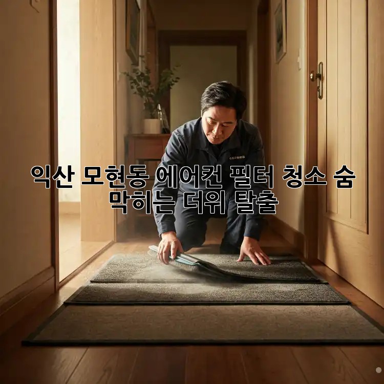 💨 익산 모현동 에어컨 필터 청소, 숨 막히는 더위 탈출! #