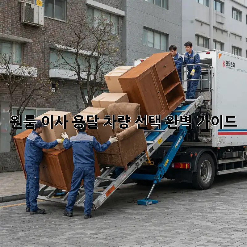 원룸 이사, 용달 차량 선택 완벽 가이드!