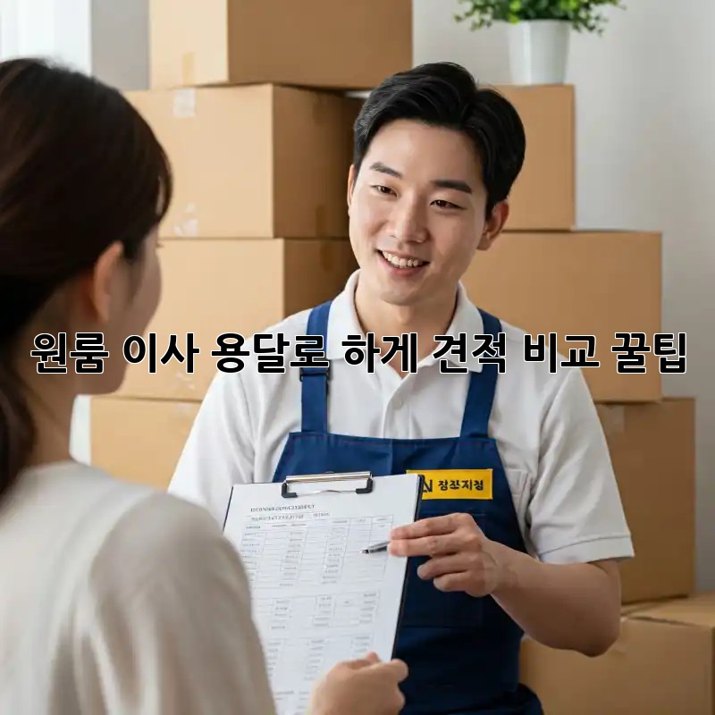 원룸 이사, 용달로 轻松하게! 견적 비교 꿀팁