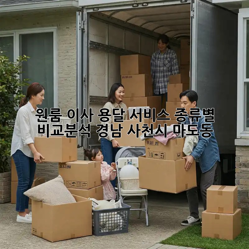원룸 이사, 용달 서비스 종류별 비교분석 (경남 사천시 마도동)