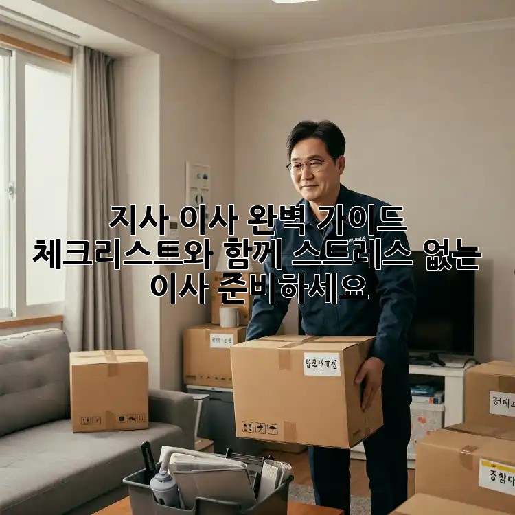 지사 이사 완벽 가이드: 체크리스트와 함께 스트레스 없는 이사 준비하세요!