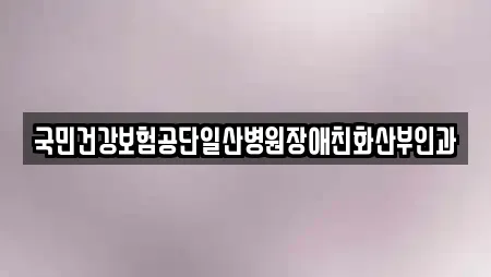 국민건강보험공단일산병원장애친화산부인과