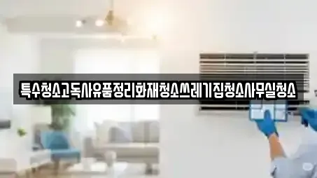 특수청소고독사유품정리화재청소쓰레기집청소사무실청소
