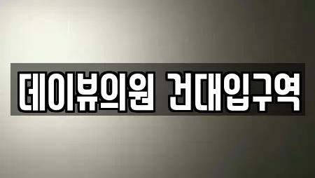 데이뷰의원 건대입구역