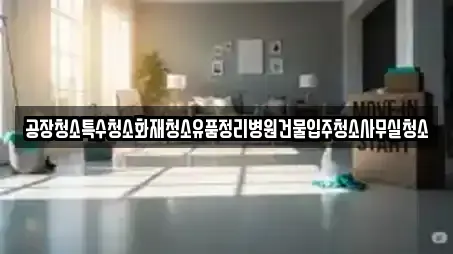 공장청소특수청소화재청소유품정리병원건물입주청소사무실청소