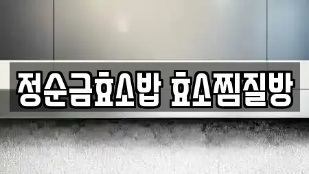 정순금효소밥 효소찜질방