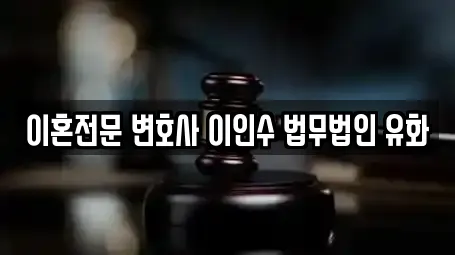 이혼전문 변호사 이인수 법무법인 유화