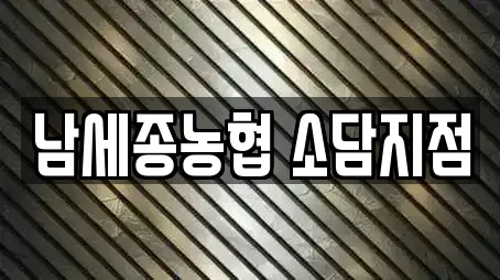 남세종농협 소담지점