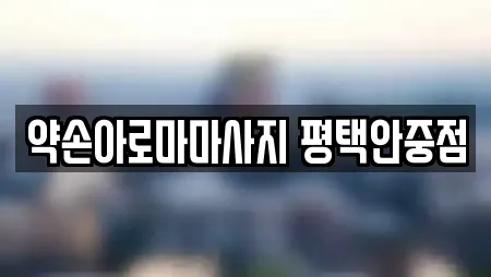 약손아로마마사지 평택안중점