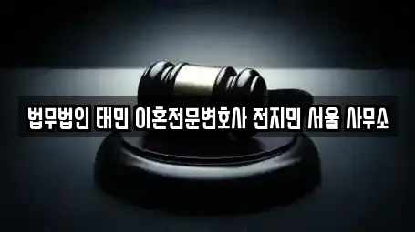 법무법인 태민 이혼전문변호사 전지민 서울 사무소
