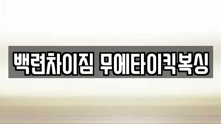 백련차이짐 무에타이킥복싱