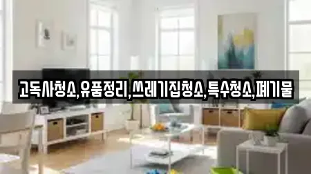 고독사청소,유품정리,쓰레기집청소,특수청소,폐기물
