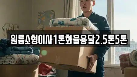 원룸소형이사1톤화물용달2.5톤5톤