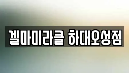 겔마미라클 하대오성점