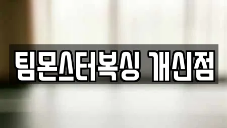 팀몬스터복싱 개신점