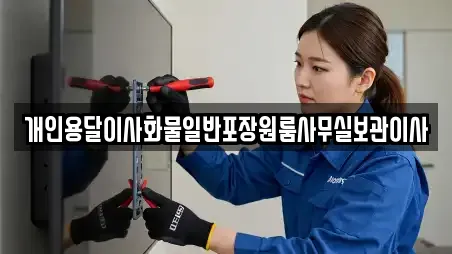 개인용달이사화물일반포장원룸사무실보관이사