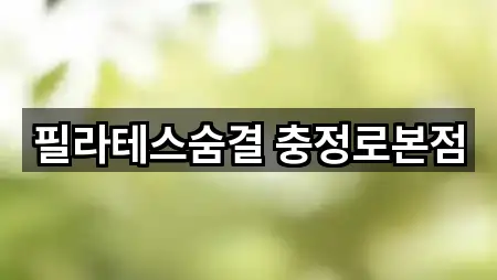 필라테스숨결 충정로본점