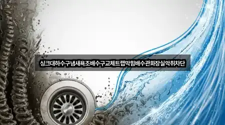 싱크대하수구냄새욕조배수구교체트랩막힘배수관화장실악취차단