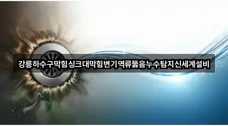강릉하수구막힘싱크대막힘변기역류뚫음누수탐지신세계설비