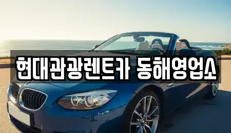 강원 삼척시 장기렌트카 전문 현대관광렌트카 동해영업소