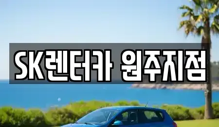 강원 원주시 단계동 렌트카 전문 SK렌터카 원주지점