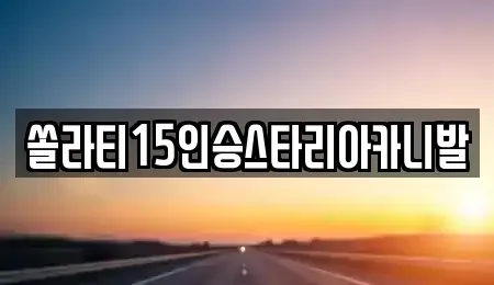 강원 원주시 행구동 렌트카 전문 쏠라티15인승스타리아카니발