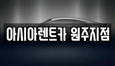 강원 원주시 행구동 장기렌트카 전문 아시아렌트카 원주지점