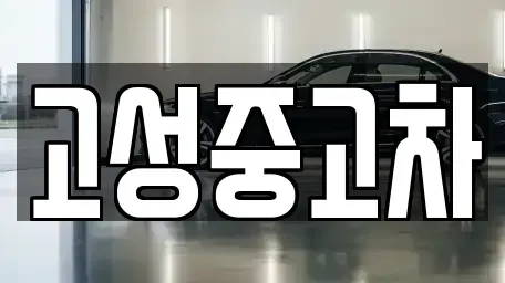 강원특별자치도 고성군 중고차 전문 고성중고차