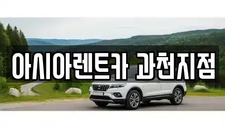 경기 과천시 중앙동 장기렌트카 전문 아시아렌트카 과천지점
