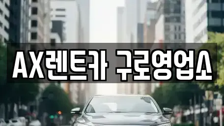 경기 광명시 철산동 단기렌트카 전문 AX렌트카 구로영업소