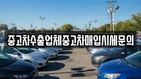 경기 광명시 철산동 중고차매입 전문 중고차수출업체중고차매입시세문의