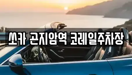 경기 광주시 도척면 렌트카 전문 쏘카 곤지암역 코레일주차장