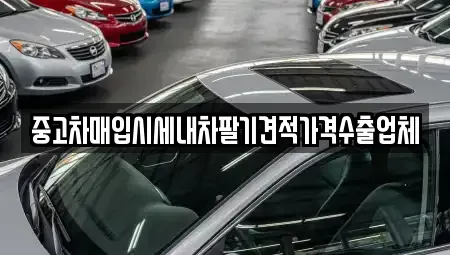 경기 부천시 오정구 내동 중고차매입 전문 중고차매입시세내차팔기견적가격수출업체