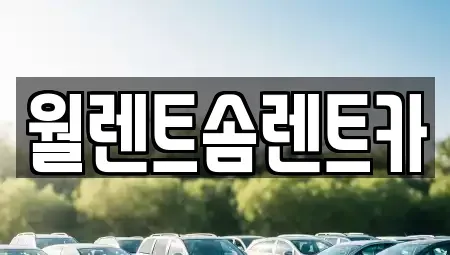 경기 수원시 권선구 평리동 렌트카 전문 월렌트솜렌트카