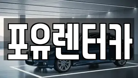 경기 용인시 기흥구 보정동 장기렌트카 전문 포유렌터카