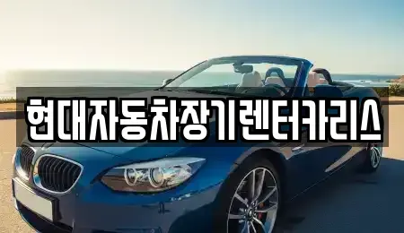 경기 의왕시 오전동 장기렌트카 전문 현대자동차장기렌터카리스