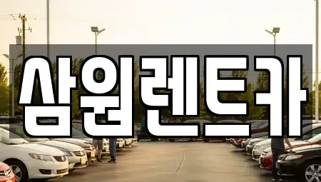 경기 하남시 항동 렌트카 전문 삼원렌트카