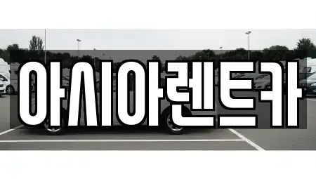경기도 고양시 덕양구 토당동 장기렌트카 전문 아시아렌트카