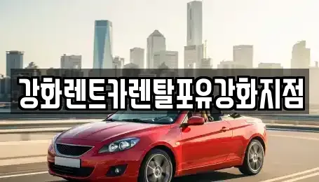 경기도 김포시 통진읍 렌트카 전문 강화렌트카렌탈포유강화지점