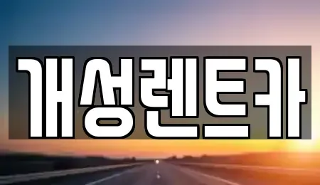 경기도 부천시 소사구 소사본동 렌트카 전문 개성렌트카