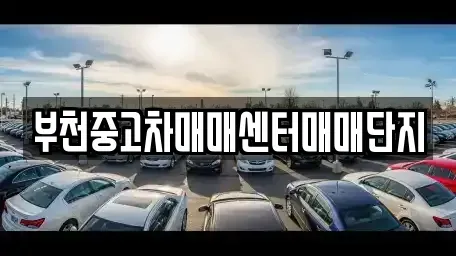 경기도 부천시 원미구 춘의동 중고차 전문 부천중고차매매센터매매단지