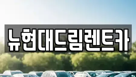 경기도 성남시 수정구 산성동 렌트카 전문 뉴현대드림렌트카