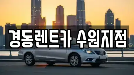 경기도 수원시 장안구 하광교동 단기렌트카 전문 경동렌트카 수원지점