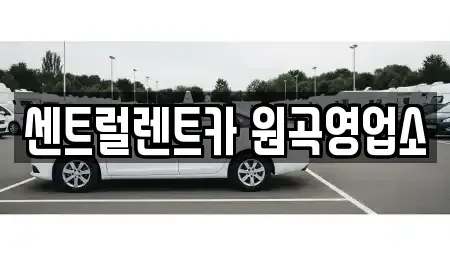 경기도 안성시 원곡면 렌트카 전문 센트럴렌트카 원곡영업소