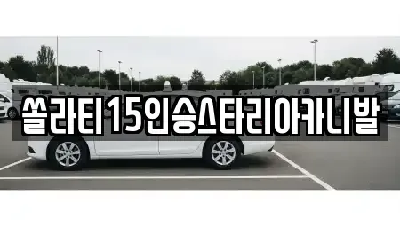 경기도 여주시 대신면 렌트카 전문 쏠라티15인승스타리아카니발