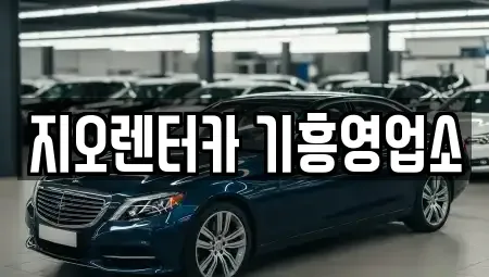 경기도 용인시 기흥구 보정동 단기렌트카 전문 지오렌터카 기흥영업소