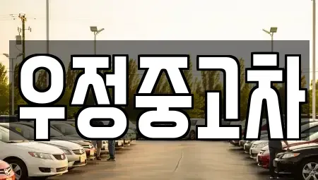 경기도 파주시 신촌동 중고차 전문 우정중고차